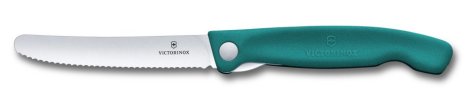 Skládací svačinový nůž Victorinox Swiss Classic 6.7834.FC1 11 cm, Zelený
