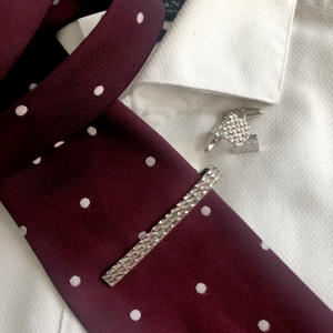 MINET Pánská broušená stříbrná spona na kravatu JMAN0375ST00