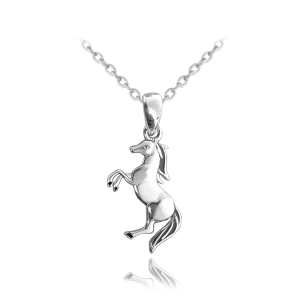 MINET Strieborný náhrdelník HORSE JMAD0036SN42