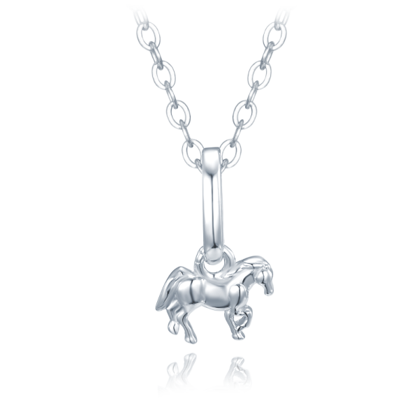 MINET Stříbrný náhrdelník kůň JMAD0052SN38