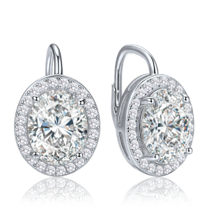 MINET Luxusní stříbrné náušnice se zirkony JMAS0329SE00