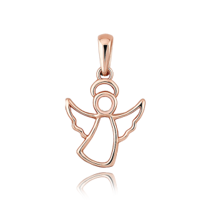 MINET Elegantní zlatý přívěs z růžového zlata anděl Au 585/1000 0,55g JMG0274WRP00
