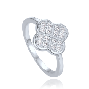 MINET Gold-plated silver drop earrings with white zircons JMAN0565XE00
