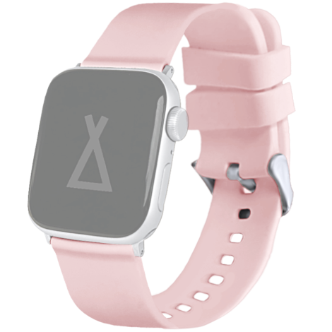 LAVVU LSXBPS1 Světle růžový silikonový řemínek na hodinky pro APPLE WATCH 38-40 mm