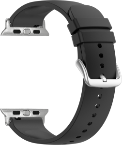 LAVVU LSXBBS2 Černý silikonový řemínek na hodinky pro APPLE WATCH 42-44 mm
