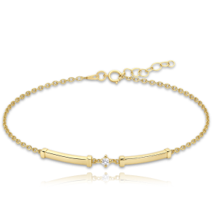 MINET Zlatý náramok s tyčinkami Au 585/1000 1,45 g JMG0298WGB19