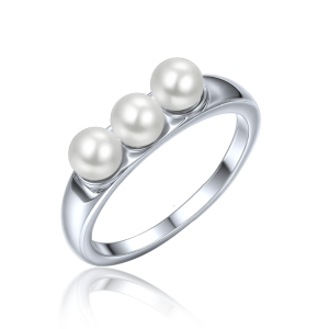 MINET Silver ring with natural pearl, size 53 JMAS7059SR53