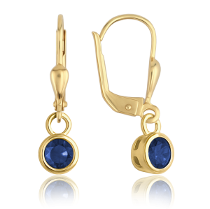 MINET Elegant gold earrings with blue zircons Au 585/1000 1.80g JMG0311BGE00