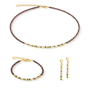 Whisper brown-olive necklace – COEUR DE LION 4359/10-1109