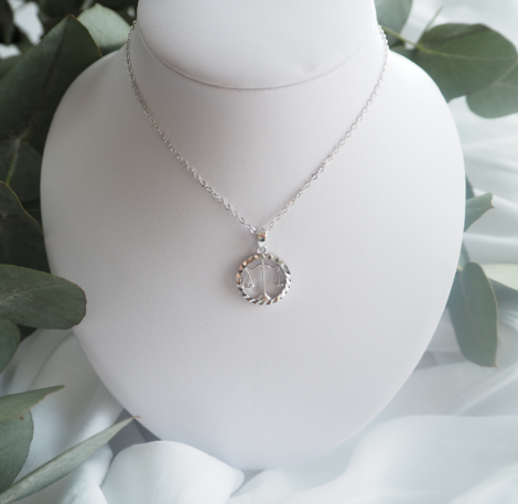 MINET Silver necklace Zodiac sign of Libra JMAS9410SN45