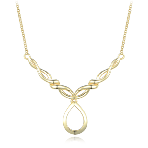 MINET Deco gold plated silver intertwined necklace JMAS0249GN45