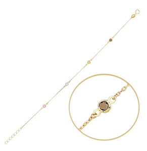 MINET Elengant gold bracelet with cubic zirconia Au 585/1000 0,90g JMG0225WGB18
