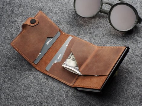 Wallet Pularys 211128406 HIKER RFID Cognac