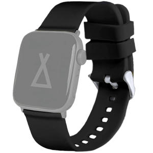 LAVVU LSXBBB2 Černý silikonový řemínek na hodinky pro APPLE WATCH 42-44 mm