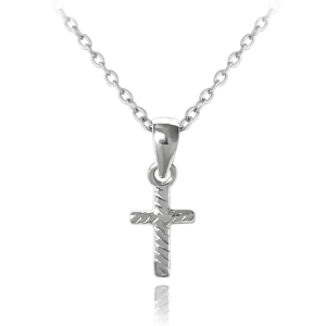 MINET Silver cross necklace JMAN0496SN45