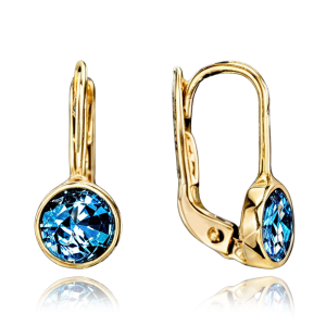 MINET Zlaté náušnice s modrými kameňmi JMG0160BGE00