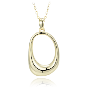 MINET Moderný pozlátený strieborný náhrdelník JMAN0645GN45