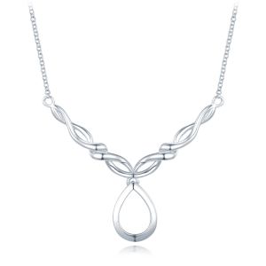 MINET Deco silver intertwined necklace JMAS0249SN45