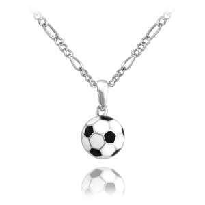 MINET Strieborný náhrdelník FOOTBALL BALL JMAN0410SN50