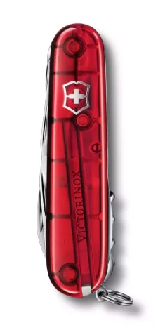 Kapesní nůž Victorinox Huntsman 1.3713.T Transparentní Červená