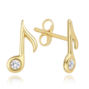 MINET Gold earrings with white zircons Au 585/1000 1.00g JMG0317WGE00