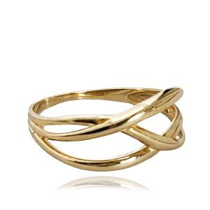 MINET Moderný zlatý prsteň Au 585/1000 veľkosť 59 JMG0193WGR59