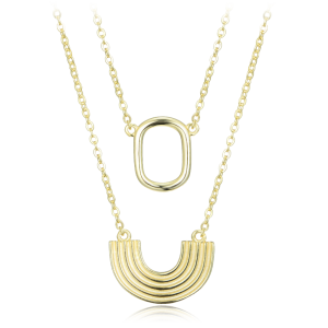 MINET Modern gold-plated silver necklace JMAS0320GN45