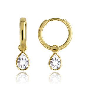 MINET Elegant gold earrings with white zircons Au 585/1000 1,90g JMG0269WGE00
