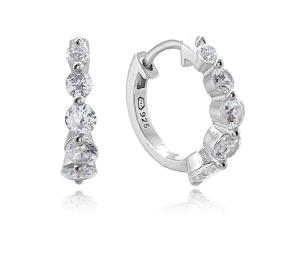 MINET Silver earrings RINGS with white zircons JMAN0288SE00