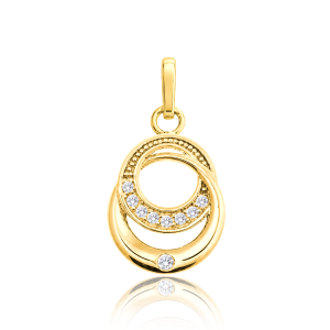 MINET Elegant gold pendant with cubic zirconia, 585/1000 gold, 0.75 g, JMG0378WGP00