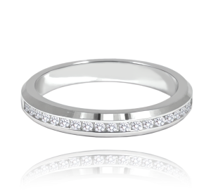 MINET+ Silver wedding ring with white cubic zirconia size 47 JMAN0450SR47