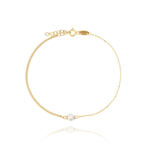 MINET Gold bracelet with natural pearl Au 585/1000 1,00g JMG0052WGB19