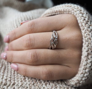 MINET Silver cut ring size 54 JMAN0183SR54