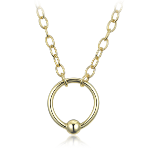 MINET Elegant gold-plated silver necklace ring JMAS0326GN46