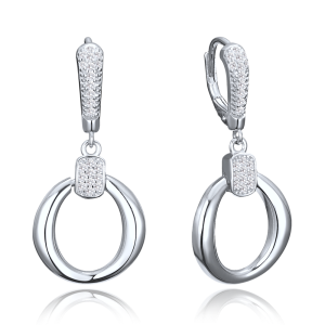 MINET Elegantné strieborné náušnice so zirkónmi JMAS0323SE00