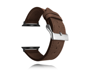 LAVVU Tmavě hnědý kožený řemínek Top Grain pro APPLE WATCH 42-44 mm LSXACX2
