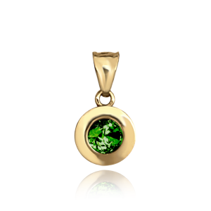 MINET Zlatý prívesok so zeleným kameňom Au 585/1000 0,65g JMG0220GGP00