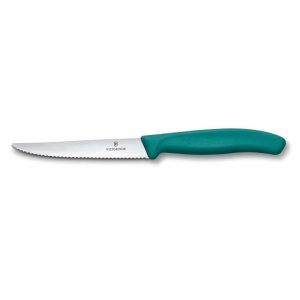 Nôž Victorinox Swiss Classic 6.7234.C1, steak & pizza , 11cm, wavy, green