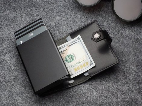 Wallet Pularys 211314101 HIKER RFID SET Black