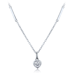 MINET Subtle silver heart necklace JMAS0328SN45