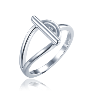 MINET Asymmetrical silver ring size 56 JMAN0613SR56