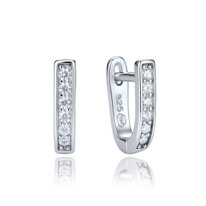 MINET Children's Silver Earrings with White Zirconia JMAD0071SE00