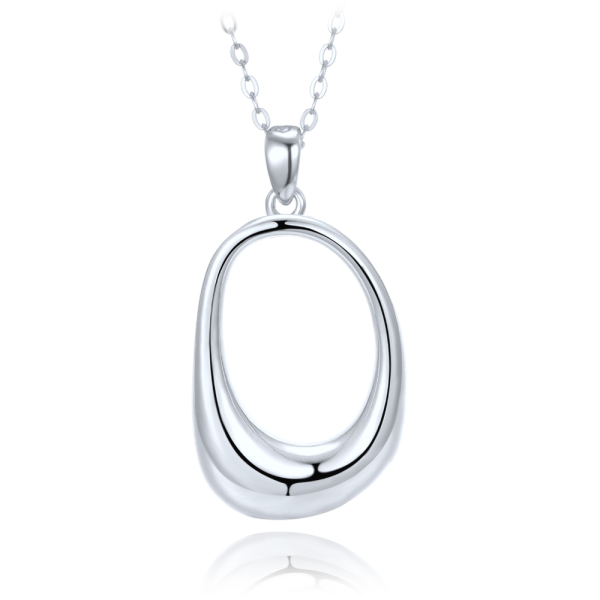 MINET Moderní stříbrný náhrdelník JMAN0645SN45