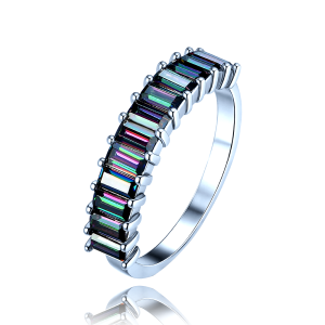 MINET Luxury silver ring with cubic zirconia finish size 57 JMAS0293MR57