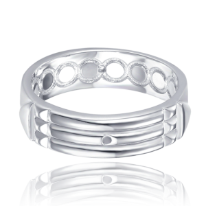MINET Strieborný prsteň Altantis veľkosť 54 JMAN0524SR54