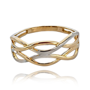 MINET Gold intertwined ring Au 585/1000 size 54 - 1,55g JMG0184WGR54