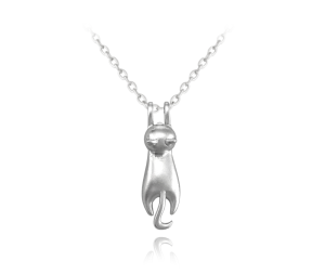 MINET Matte silver necklace CAT JMAN0223ZN45