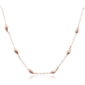 MINET Rose gold silver drop necklace JMAN0565RN48