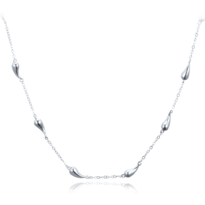 MINET Moderní stříbrný náhrdelník kapky JMAN0565SN48