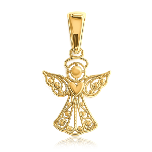 MINET Subtle Gold Angel Pendant, 585/1000 Gold, 0.95 g, JMG0382WGP01
